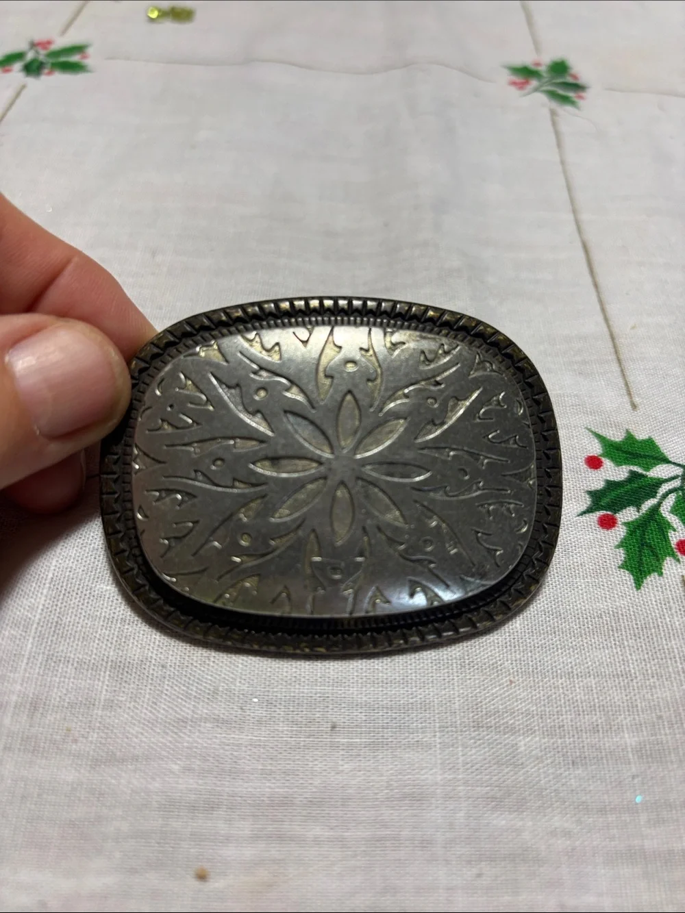 Silver-tone Belt Buckle